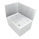 John Boos MSWC2820-27R Mop Sink Wainscoting, Rear & Right 1 image