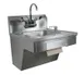 John Boos PBHS-ADA-P-STD 22" Wall Mounted Hand Sink w/Wrist Faucet, Soap & Towel Dispenser 1 image