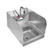 John Boos PBHS-W-0909-P-SSLR 12" Wall Mounted Hand Sink with Faucet - 3 Splashes 1 image