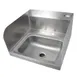 John Boos PBHS-W-1410-2DM-SSLR 17" Wall Mounted Hand Sink without Faucet-w/3 Splashes-Deck Holes 1 image