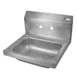 John Boos PBHS-W-1410-8OC 17" Wall Mounted Hand Sink without Faucet - with Double Splash Holes 1 image