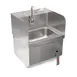 John Boos PBHS-W-1410-KV1APN-SS 14" Wall Mounted Hand Sink w/Faucet, Knee Valve & Apron - 3 Splashes 1 image