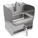 John Boos PBHS-W-1410-KV1MB-SS 17" Wall Mounted Hand Sink w/Hands Free Faucet & Knee Valve-3 Splash 1 image