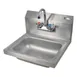 John Boos PBHS-W-1410-P-2DM 17" Wall Mounted Hand Sink with Deck Mount Faucet 1 image