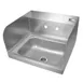 John Boos PBHS-W-1410-SSLR 17" Wall Mounted Hand Sink without Faucet - 3 Splashes 1 image