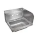 John Boos PBHS-W-1410-SSR 17" Wall Mounted Hand Sink without Faucet - Back & Right Splashes 1 image