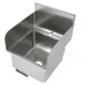John Boos PBHS-W-1616-SSLR 18" Wall Mounted Hand Sink without Faucet - 16 gauge / 3 Splashes 1 image