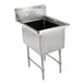 John Boos PBMS-C-2016 25" Standing Mop Sink, 20"W x 16"L x 12"D Bowl with Stainless Steel Legs 1 image