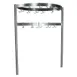 John Boos PRB04 91" Stainless Steel Triple Bar Table Mounted Pot Rack with 24 Double Prong Hooks 1 image