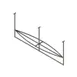 John Boos PRB05-C 115" Stainless Steel Triple Bar Ceiling Hung Pot Rack with 30 Double Prong Hooks, Boat Shaped  1 image