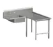 John Boos SDT6-I60108SBK-R Soiled "L" Shaped Dishtable w/ Right Table, Island Design, 10" Backsplash 1 image
