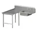 John Boos SDT6-I6072SBK-L Soiled "L" Shaped Dishtable w/ Left Table, Island Design, 10" Backsplash 1 image