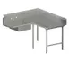 John Boos SDT6-K6048SBK-R Soiled "L" Shaped Dishtable w/ Right Table, Corner Design, 10" Backsplash 1 image