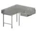 John Boos SDT6-K6072SBK-L Soiled "L" Shaped Dishtable w/ Left Table, Corner Design, 10" Backsplash 1 image