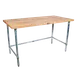 John Boos SNB02-X Work Table, Wood Top, 48"W X 24"D X 35-1/4"H Overall Size 1 image