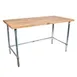 John Boos SNB15-X Work Table, Wood Top, 60"W X 36"D X 35-1/4"H Overall Size 1 image