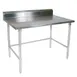 John Boos ST4R5-2424SBK 24" Open Base Work Table, Stainless Steel Base / 5" Backsplash 1 image