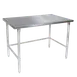 John Boos ST6-3648SBW 48" Open Base Work Table with Side & Rear Crossrails, Flat Top / 16 Gauge Top 1 image