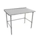 John Boos ST6R1.5-3030SBW 30" Open Base Work Table with Side & Rear Crossrails, 1-1/2" Backsplash 1 image
