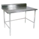 John Boos ST6R5-3630SBW 30" Open Base Work Table with Side & Rear Crossrails - Without Backsplash 1 image