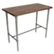 John Boos WAL-CUCKNB430 Cucina Classico Utility Table, 48"W x 30"D x 35"H, Black Walnut, 1.5" Edge Grain Top, Stainless Steel Base 1 image