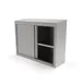 John Boos WCS-60-X 60" Stainless Steel Enclosed Wall Mounted Cabinet w/ Sliding Doors 1 image