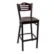 JMC Furniture EAGLE SERIES BARSTOOL WOOD with Black Powder Coat Finish, Metal Frame, Wood Back Indoor  1 image