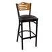 JMC Furniture EAGLE SERIES CLEAR COAT BARSTOOL VINYL with Metal Frame, Wood Back, Indoor Use  1 image
