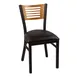JMC Furniture JONES RIVER CLEAR COAT CHAIR VINYL Indoor Side Chair with Slotted Wood Back and Vinyl Seat, Metal Frame 1 image