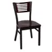 JMC Furniture JONES RIVER CLEAR COAT CHAIR WOOD Indoor Side Chair with Slotted Wood Back and Wood Seat, Metal Frame 1 image