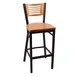JMC Furniture JONES RIVER SERIES BARSTOOL WOOD with Wood Back and Seat, Black Powder Coat Finish, Metal Frame 1 image