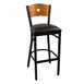 JMC Furniture LIBERTY SERIES BARSTOOL VINYL with Cut Out Back and Black Powder Coat Finish, Metal Frame 1 image