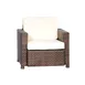 JMC Furniture OUTDOOR ESPRESSO SINGLE COUCH 26H x 32W Loveseat with Cushions Aluminum Frame 1 image