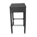 JMC Furniture OUTDOOR GAMA BACKLESS IVORY BARSTOOL - Outdoor Bar Stool, Synthetic Wicker Seat, Aluminum Frame, Footrest, Armless, Backless 1 image