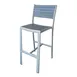 JMC Furniture OUTDOOR MALLORY BARSTOOL BLACK Aluminum Armless Barstool with Black Synthetic Teak Seat & Back 1 image