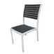 JMC Furniture OUTDOOR MALLORY CHAIR BLACK Aluminum Frame Synthetic Teak Stackable Outdoor Chair 1 image