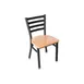 JMC Furniture WHITE HORSE CHAIR WOOD Indoor Side Chair with Ladder Back and Wood Seat, Metal Frame 1 image