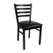 JMC Furniture WHITE HORSE CLEAR COAT CHAIR VINYL Ladder Back Metal Frame Restaurant Chair 1 image