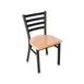 JMC Furniture WHITE HORSE CLEAR COAT CHAIR WOOD Ladder Back Wood Seat Metal Frame Restaurant Chair 1 image