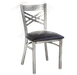 JMC Furniture X SERIES CHAIR CLEAR COAT VINYL Indoor Chair with Cross Back and Vinyl Seat, Metal Frame 1 image
