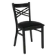 JMC Furniture X SERIES CHAIR VINYL Indoor Chair with Cross Back and Vinyl Seat, Metal Frame 1 image