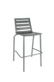 JMC Furniture ZARCO BARSTOOL SILVER Outdoor Bar Stool, Metal Seat & Back, Armless, Ladder Back Style, Silver Powder Coat Finish 1 image