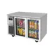 Turbo Air JUR-48-G-N 47" 2-Section Undercounter Refrigerator w/ 2 Glass Doors, 10.6 cu. ft. 1 image