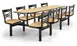 JustChair CLUS-IS-8S-MB Cluster Table Unit, Rectangular, 24x108, Island Style, 8 Padded Swivel Seats, Black 1 image