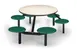 JustChair CLUS-RD48-6S-BS Cluster Table Unit, Round, 48 Dia, Island Style, 6 Swivel Chairs, Black, Laminated Top 1 image