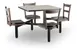 JustChair CLUS-SQ36-4S-MB Cluster Table Unit, Square, 36x36, Island Style, 4 Padded Swivel Seats, Black 1 image