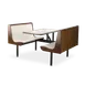 JustChair CPLUS-1TU-WS-47 Contour Plus Booth Table Unit, 47"L, Single Wall, Laminated Top, Black 1 image
