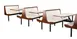 JustChair CPLUS-4TU-WS-42 Contour Plus Booth Table Unit, 42L, Quad Wall, Laminated Top, Black 1 image