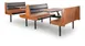 JustChair CPREM-2TU-WS-23 Contour Premium Booth Table Unit, 23"L, Double Wall, Laminated Seats, Welded Steel Frame, Black 1 image