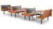 JustChair CPREM-3TU-IS-44 Contour Premium Booth Table Unit, 44L, Triple Island, Laminated Seats, Black 1 image